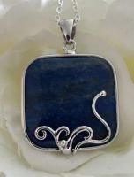 Lapis and Silver Pendant